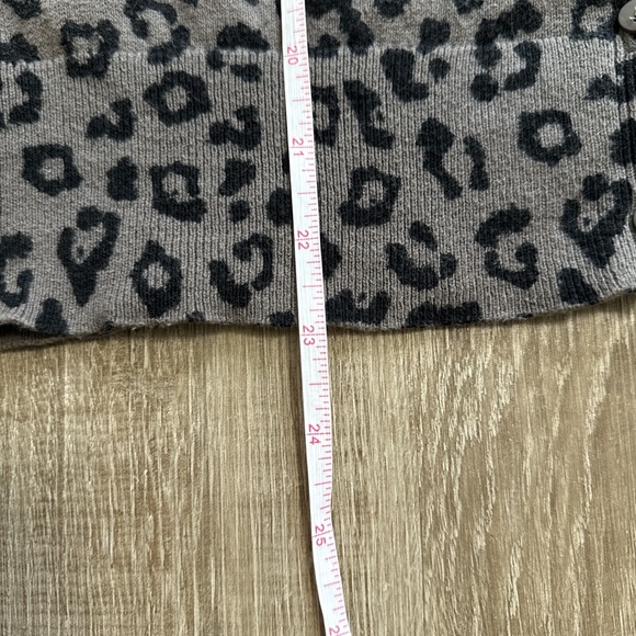 Ann Taylor Loft 100% Cotton Leopard Print Dark Brown Button Up Cardigan Size M - Picture 12 of 12